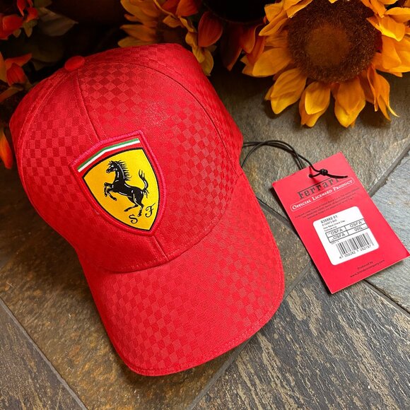 F1 Scuderia Ferrari New Race Check Cap (NWT) - Picture 7 of 11